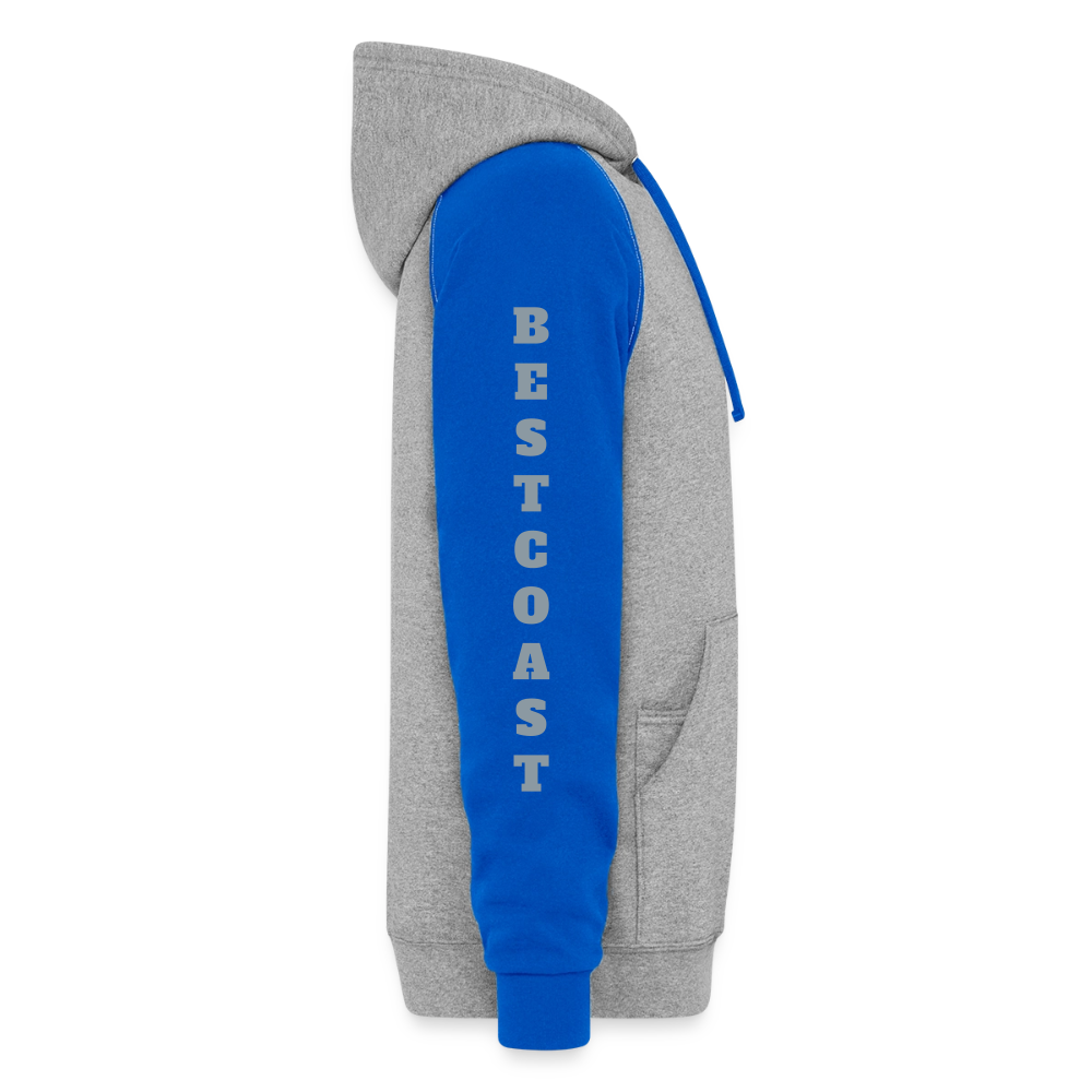 Best West Coco Luv Unisex Hoodie - heather grey/royal