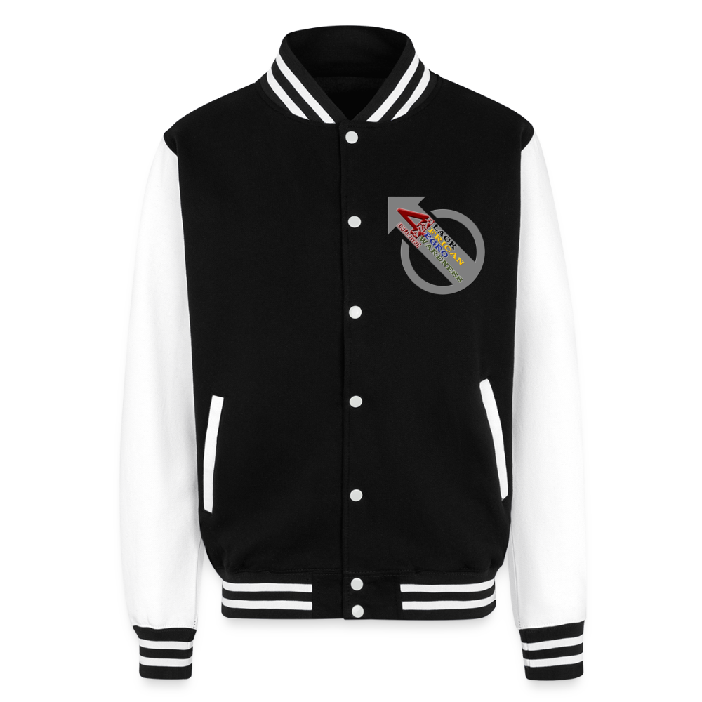 4 Banau G4 Heavyweight Letterman Jacket - black/white