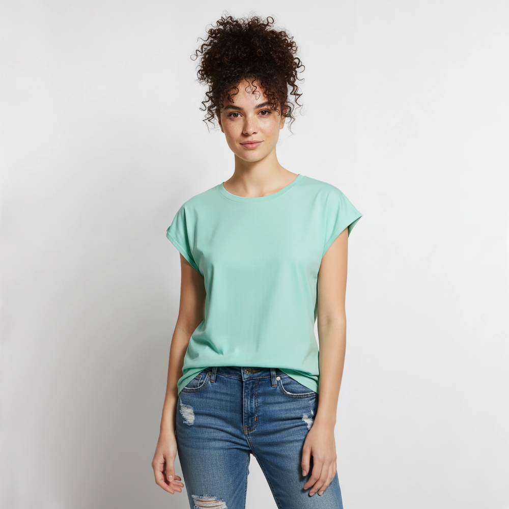 Women's Roll Cuff T-Shirt - mint