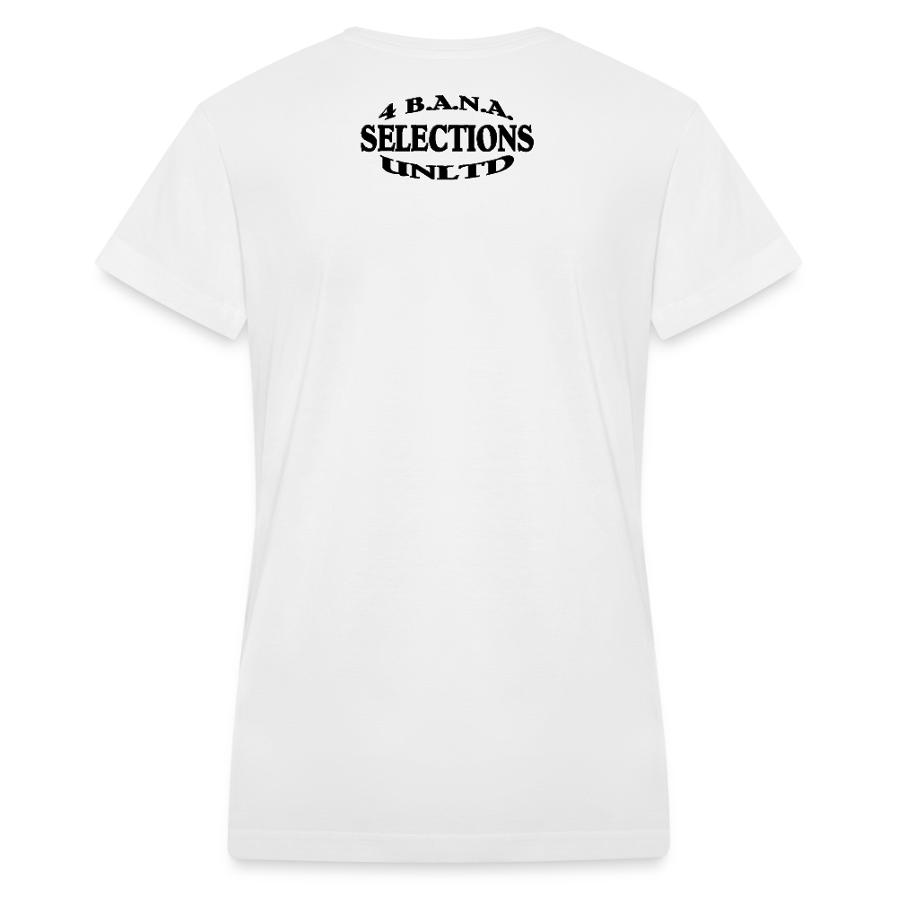 Willis Mocha Women's V-Neck T-Shirt - white