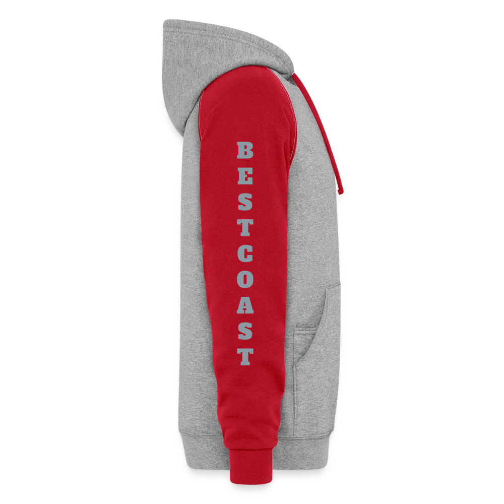 Best West Coco Luv Unisex Hoodie - heather grey/red