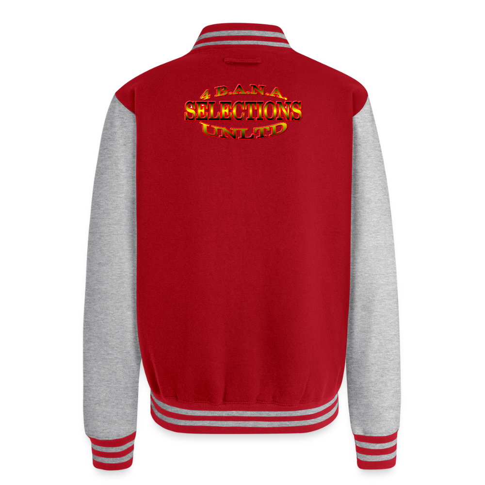 K.C. Rifleman R1 Heavyweight Letterman Jacket - red/heather grey