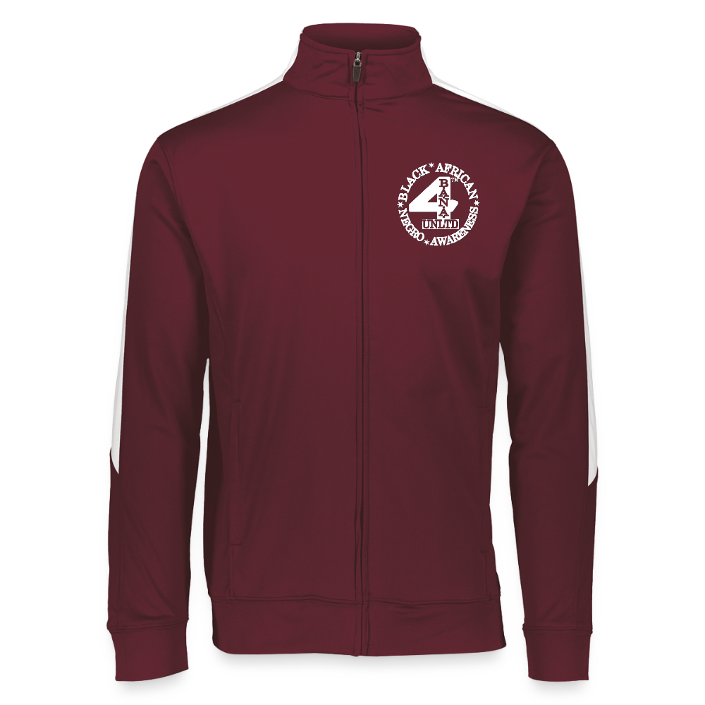 4 Banau W1 Unisex 2.0 Medalist Jacket - maroon/white