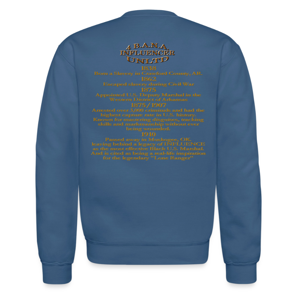 Bass Reeves Crewneck Sweatshirt - indigo blue
