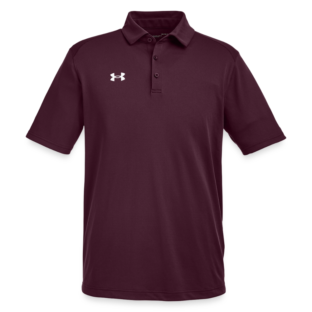 Under Armour Men's Tech Polo - maroon/white