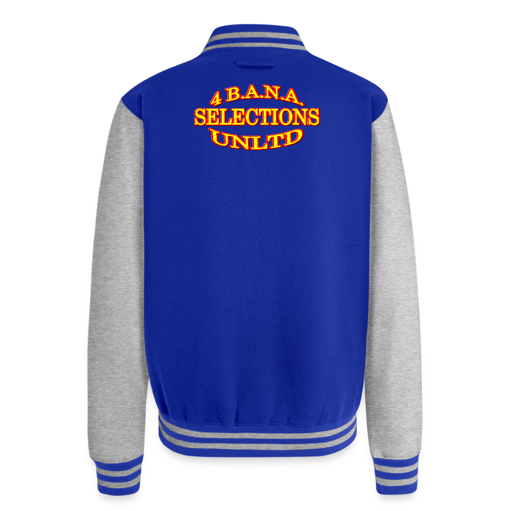 Chiefs' Red Dog Nation Y1 Heavyweight Letterman Jacket - royal/heather grey