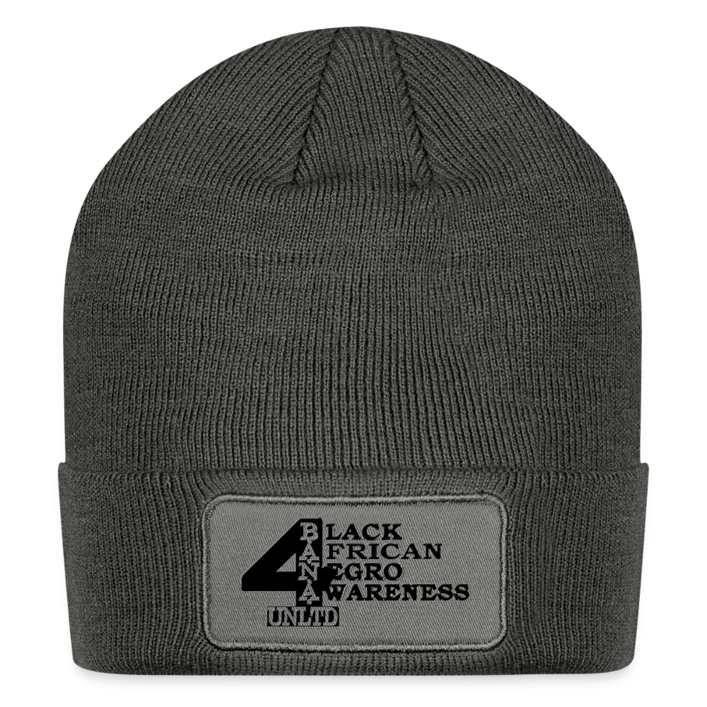 4 Banau B1 Patch Beanie - charcoal grey
