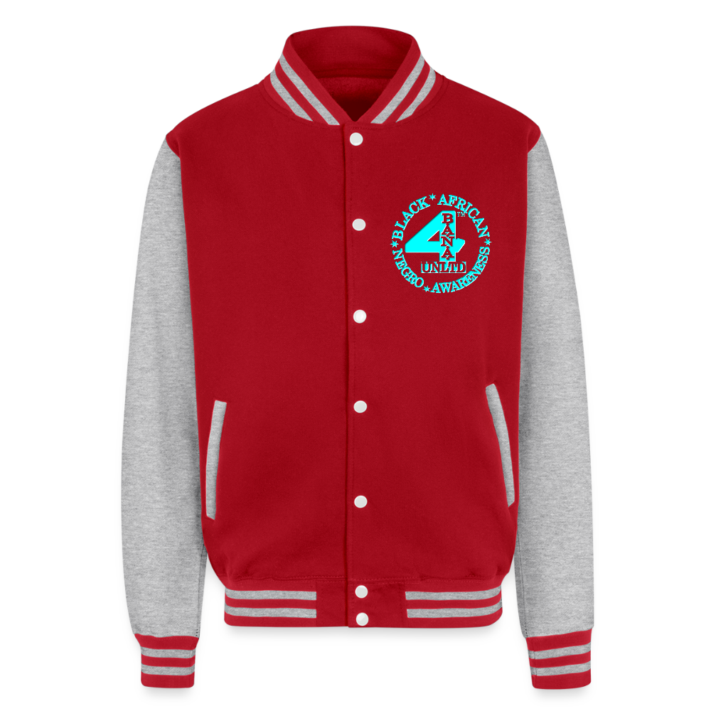 4 Banau C4 Heavyweight Letterman Jacket - red/heather grey