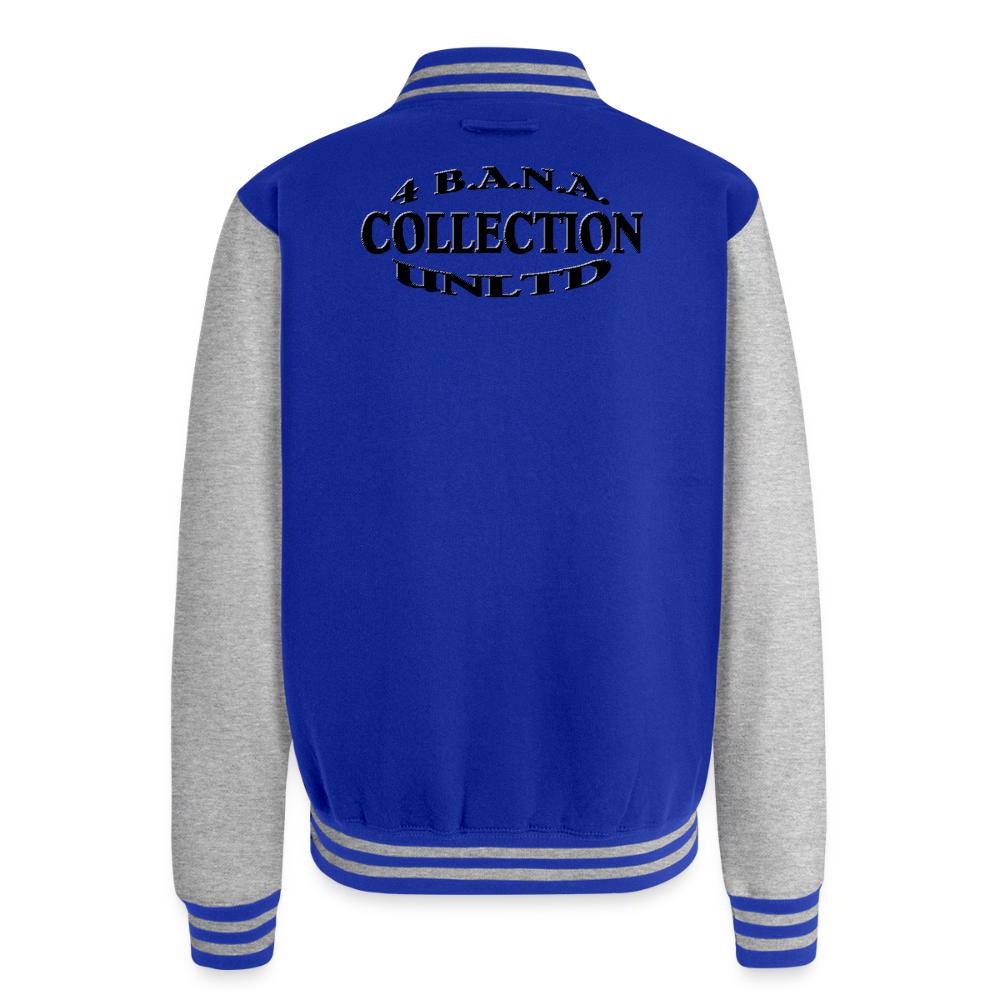 4 Banau B3 Heavyweight Letterman Jacket - royal/heather grey