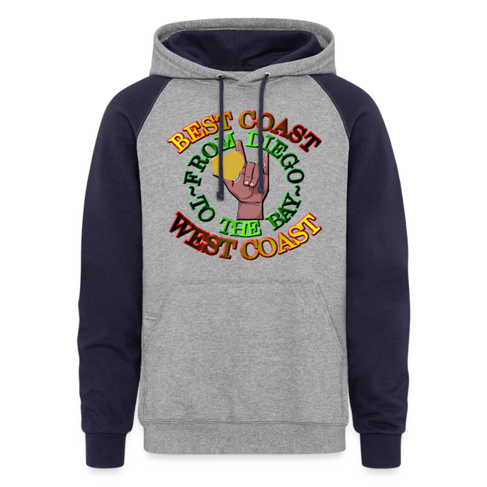 Best West Coco Luv Unisex Hoodie - heather gray/navy