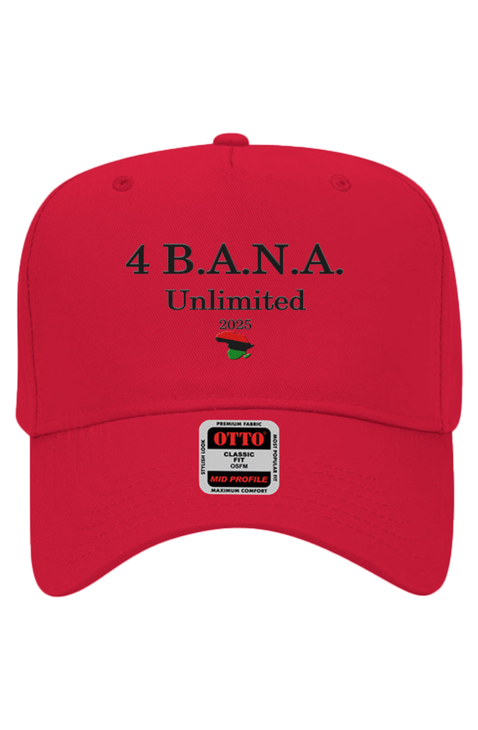 4 Banau UB Embroidered Otto 5 Panel Baseball Cap