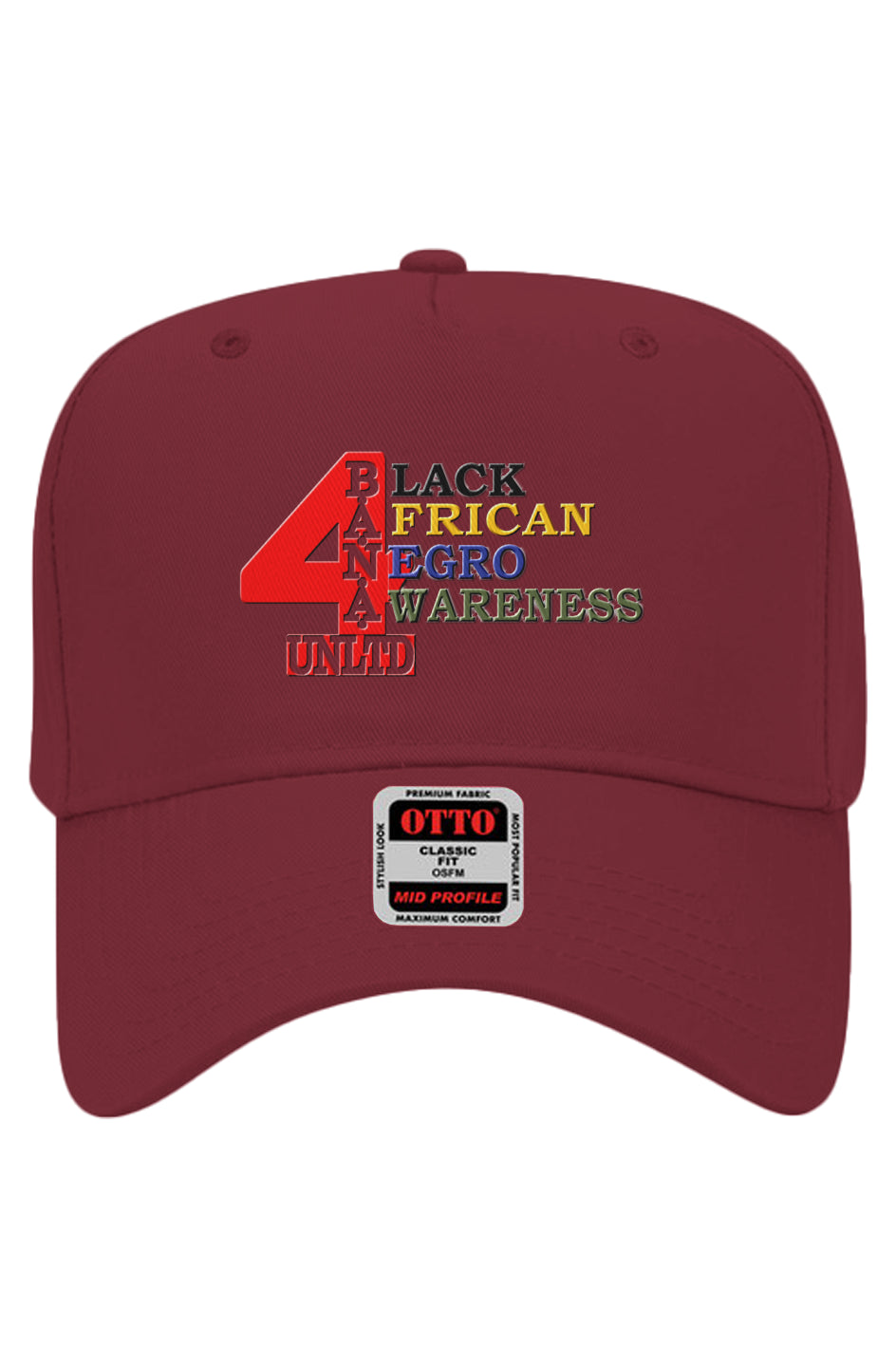 4 Banau CR Embroidered Otto 5 Panel Baseball Cap