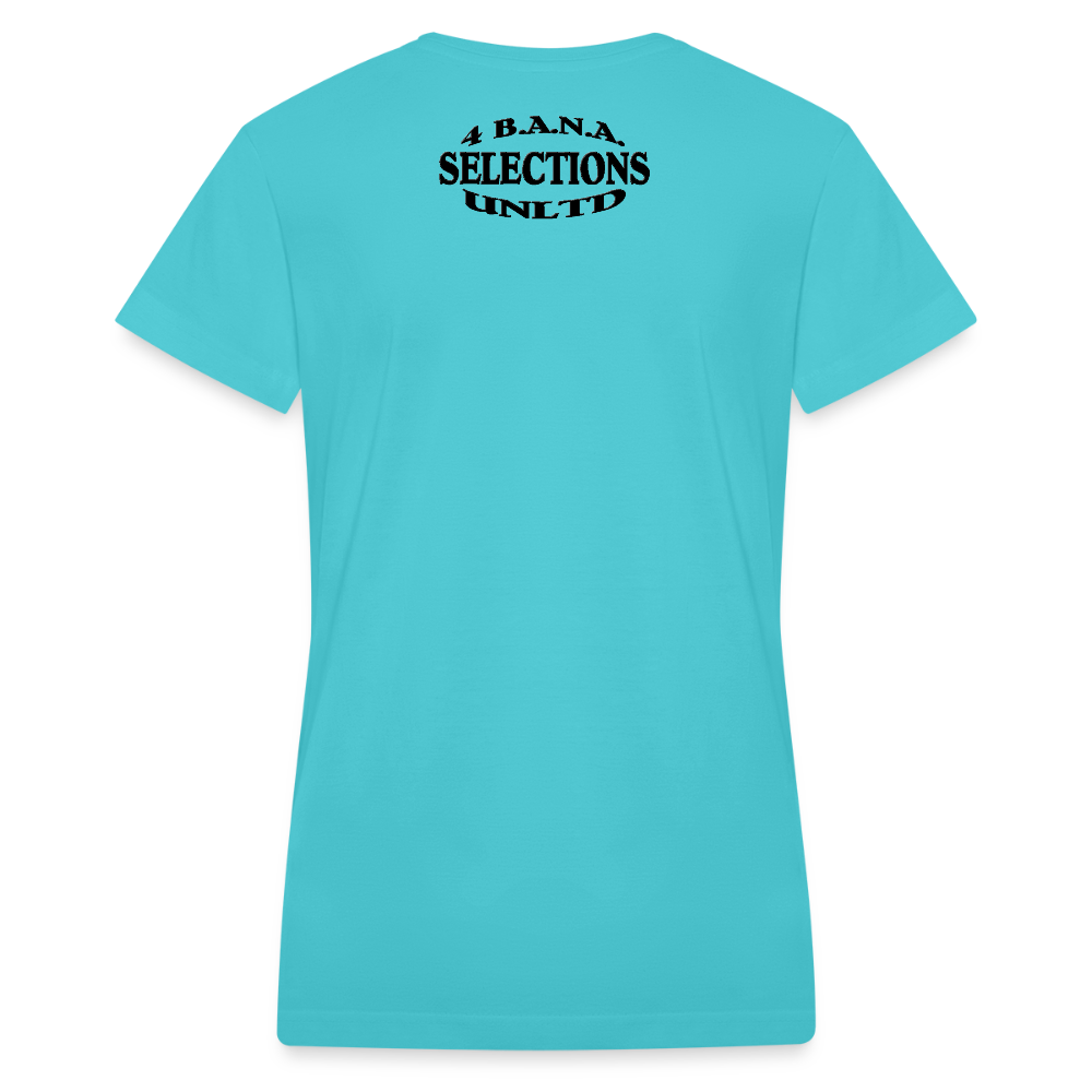 Willis Mocha Women's V-Neck T-Shirt - aqua