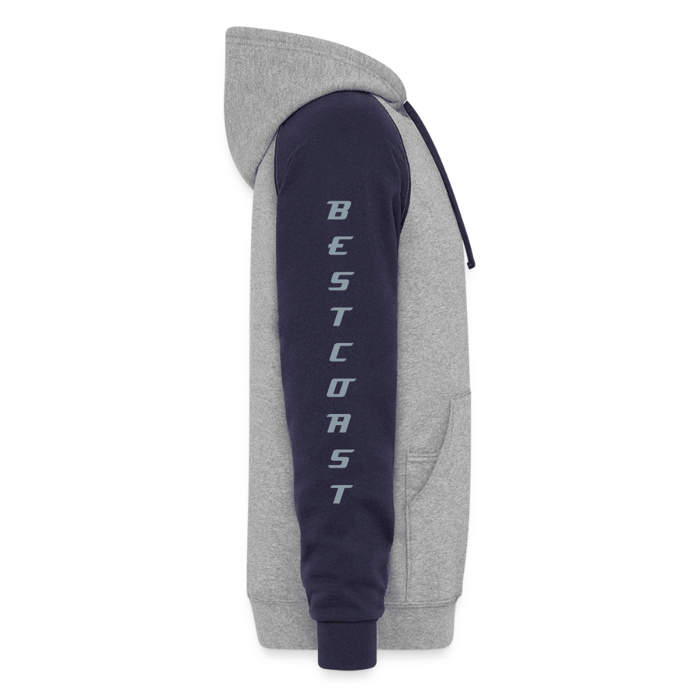 Best West Mocha Luv Unisex Hoodie - heather gray/navy