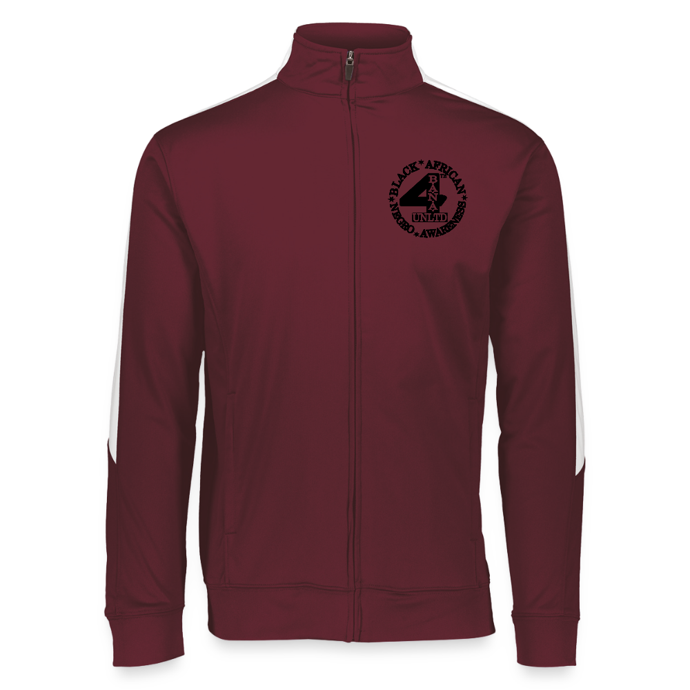4 Banau B1 Unisex 2.0 Medalist Jacket - maroon/white