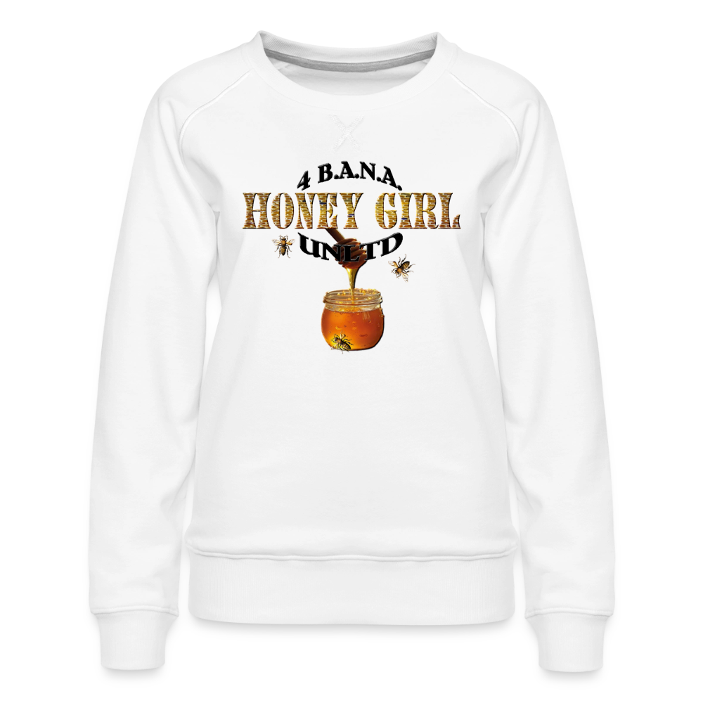 4 Banau Honey Girl B Women’s Premium Sweatshirt - white