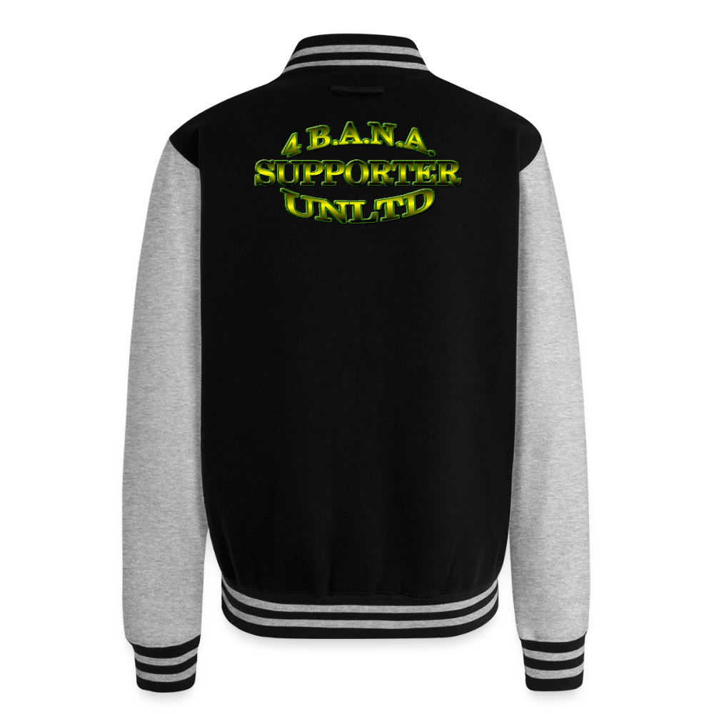 4 Banau S4 Solidarity Heavyweight Letterman Jacket - black/heather grey