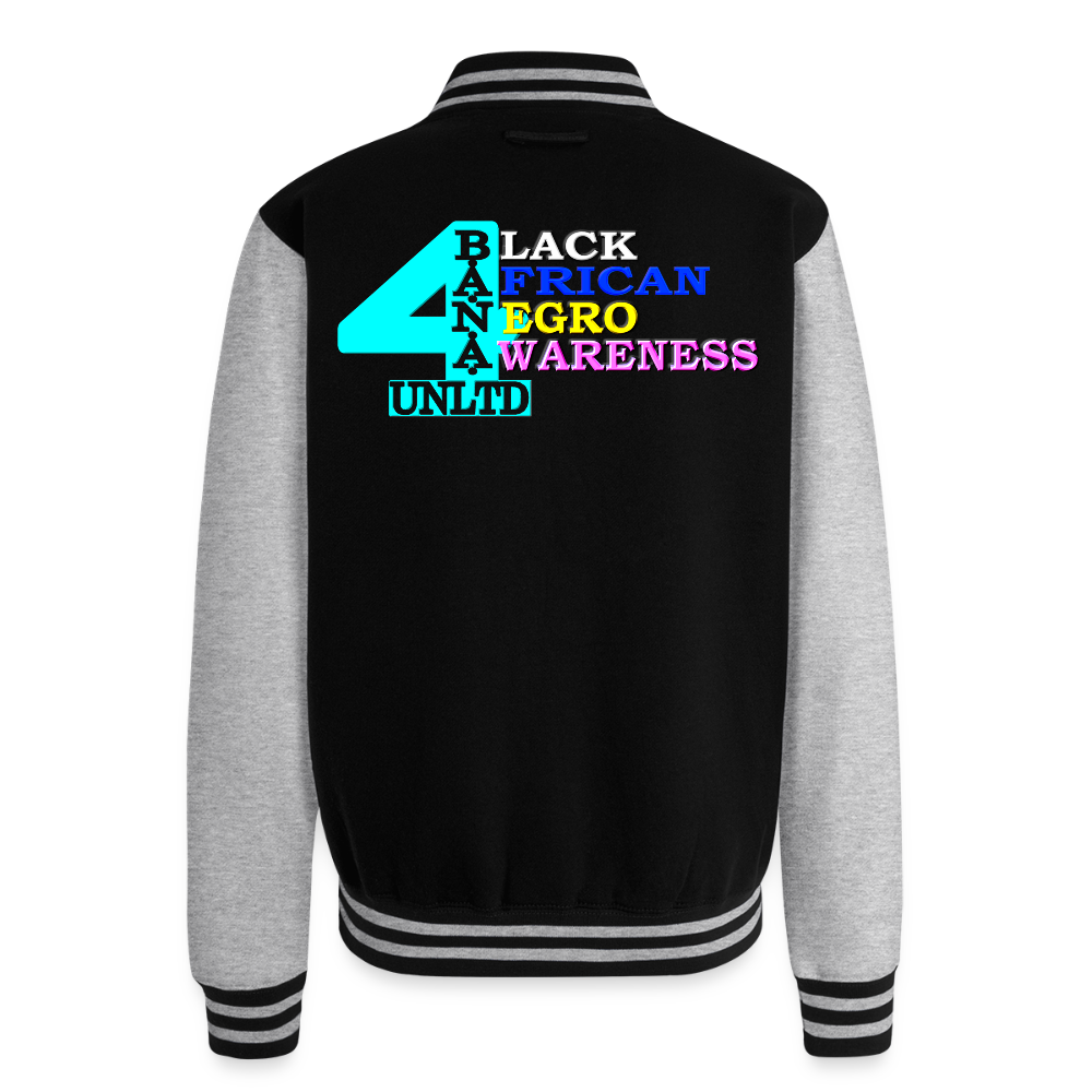 4 Banau C4 Heavyweight Letterman Jacket - black/heather grey