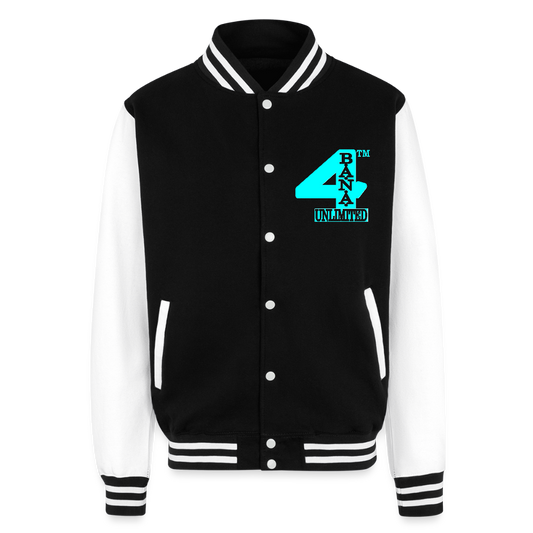 4 Banau C3 Heavyweight Letterman Jacket - black/white