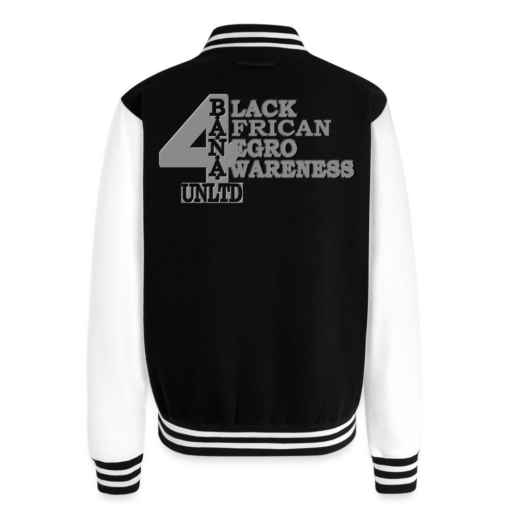 4 Banau G3 Heavyweight Letterman Jacket - black/white