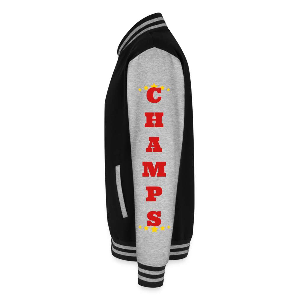 K.C. Rifleman C1 Heavyweight Letterman Jacket - black/heather grey