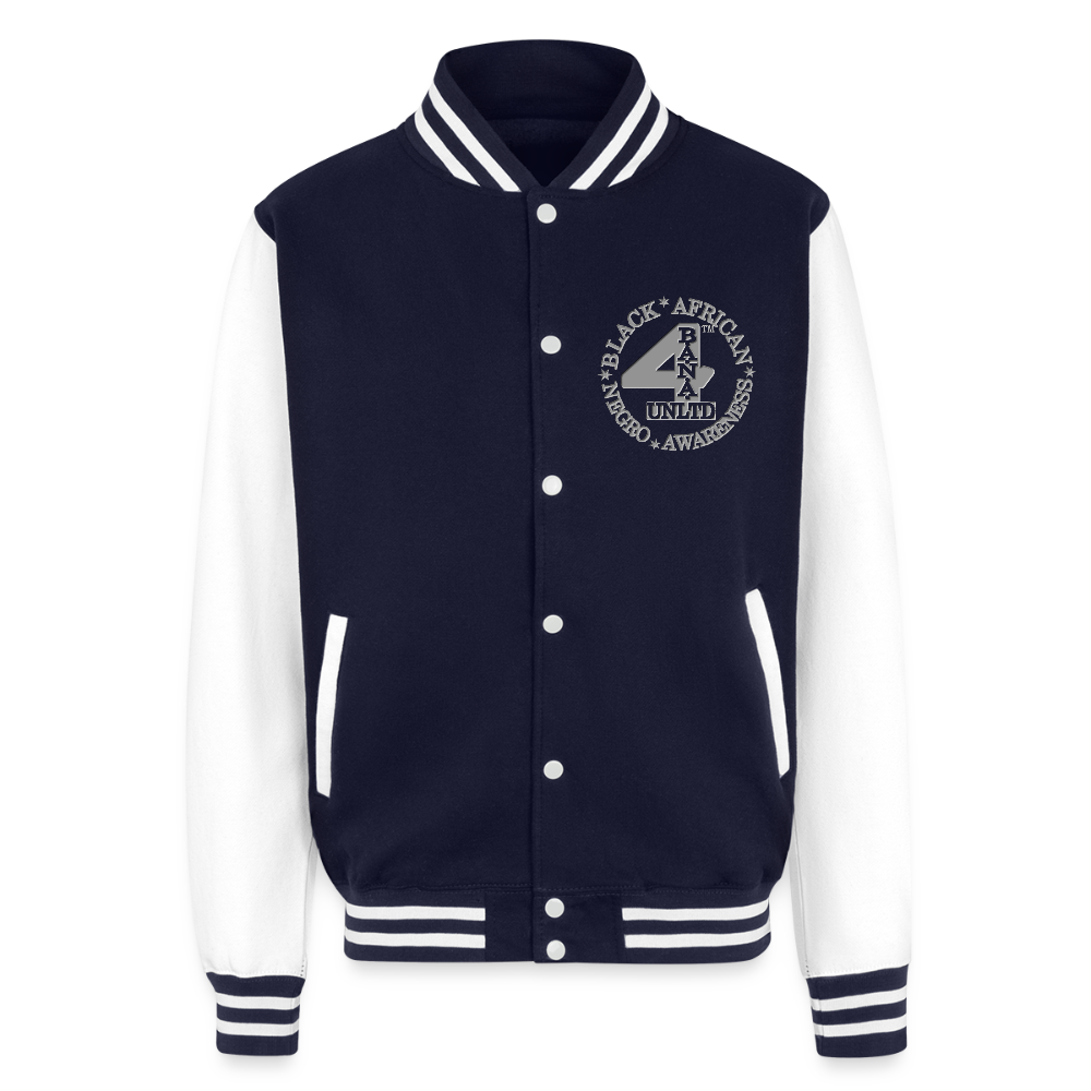 4 Banau G3 Heavyweight Letterman Jacket - navy/white