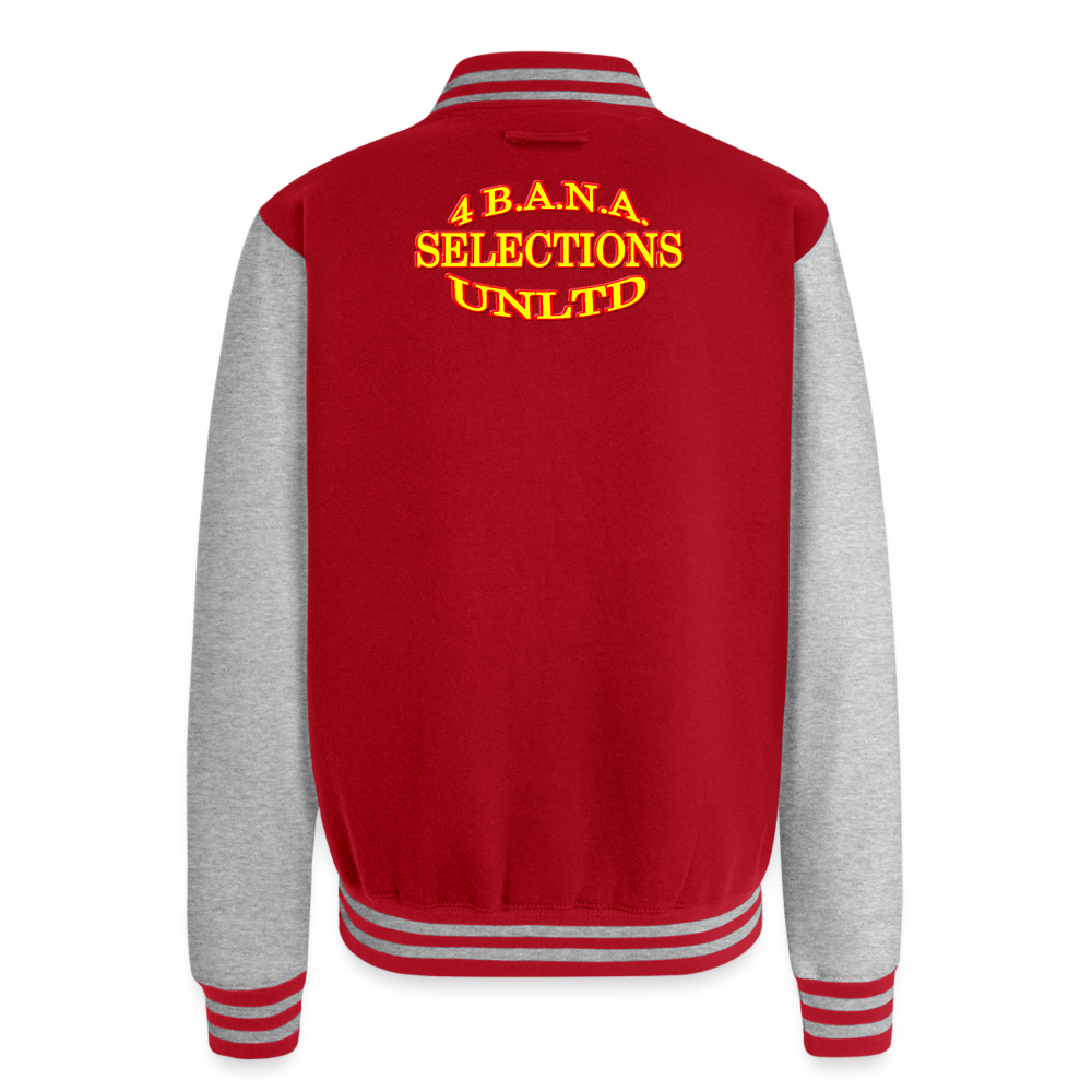 Chiefs' Red Dog Nation Y1 Heavyweight Letterman Jacket - red/heather grey