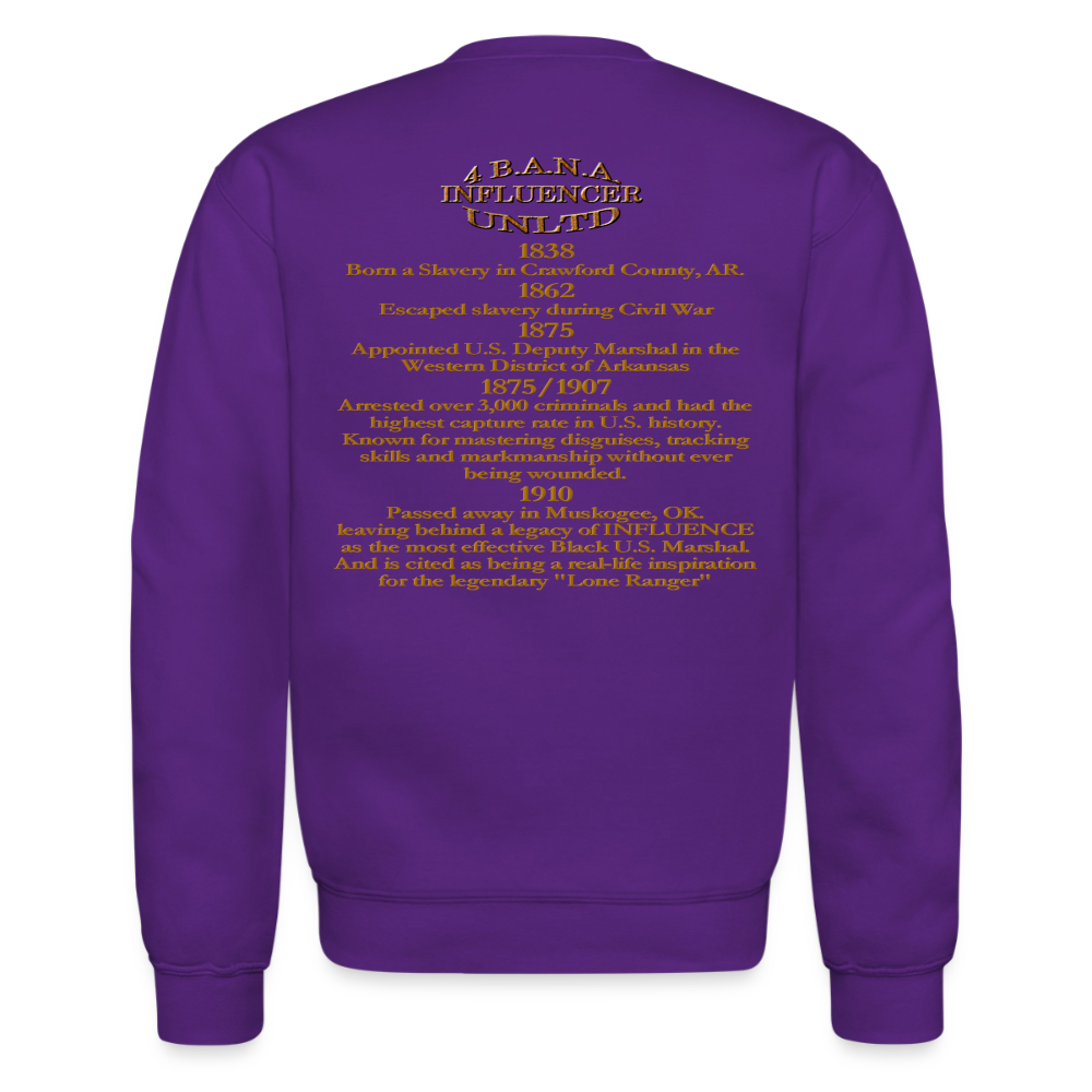 Bass Reeves Crewneck Sweatshirt - purple