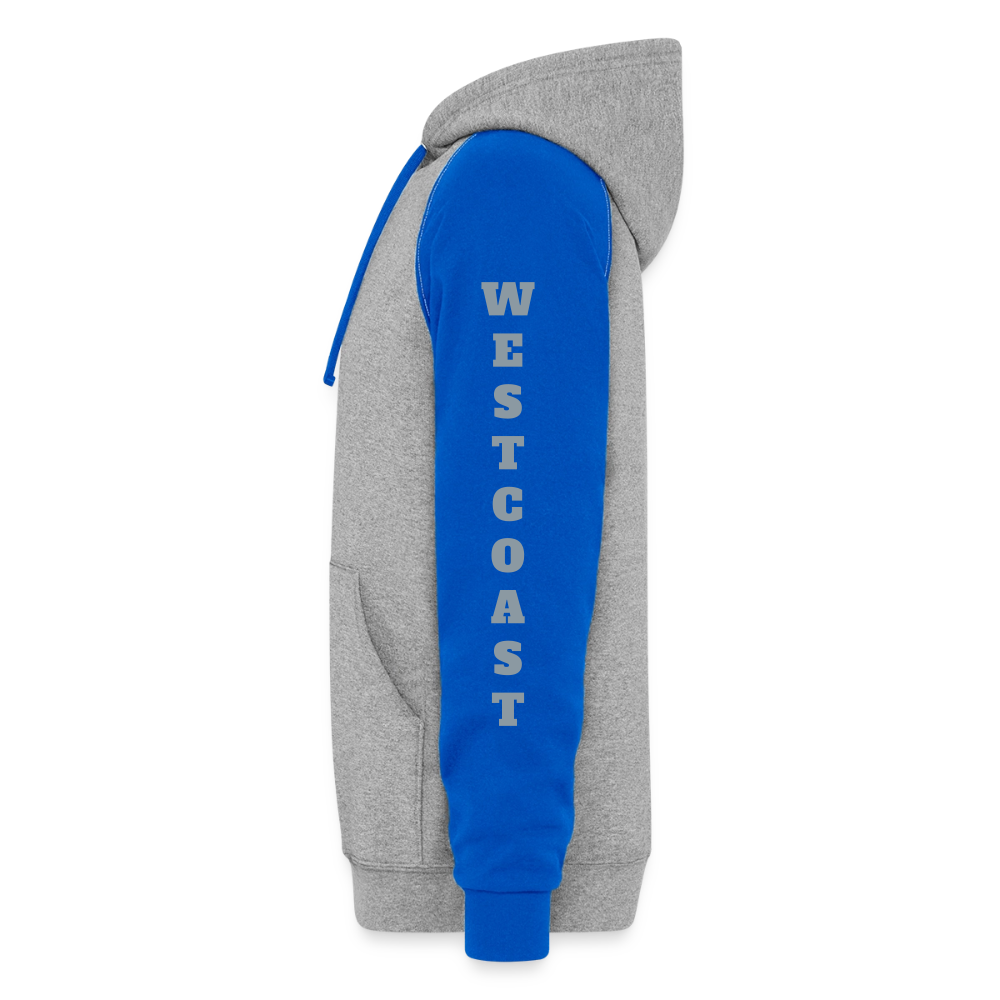 Best West Coco Luv Unisex Hoodie - heather grey/royal