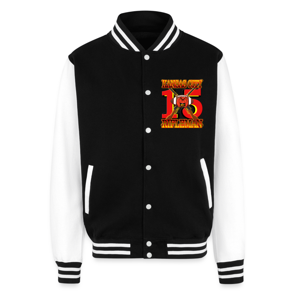K.C. Rifleman C1 Heavyweight Letterman Jacket - black/white