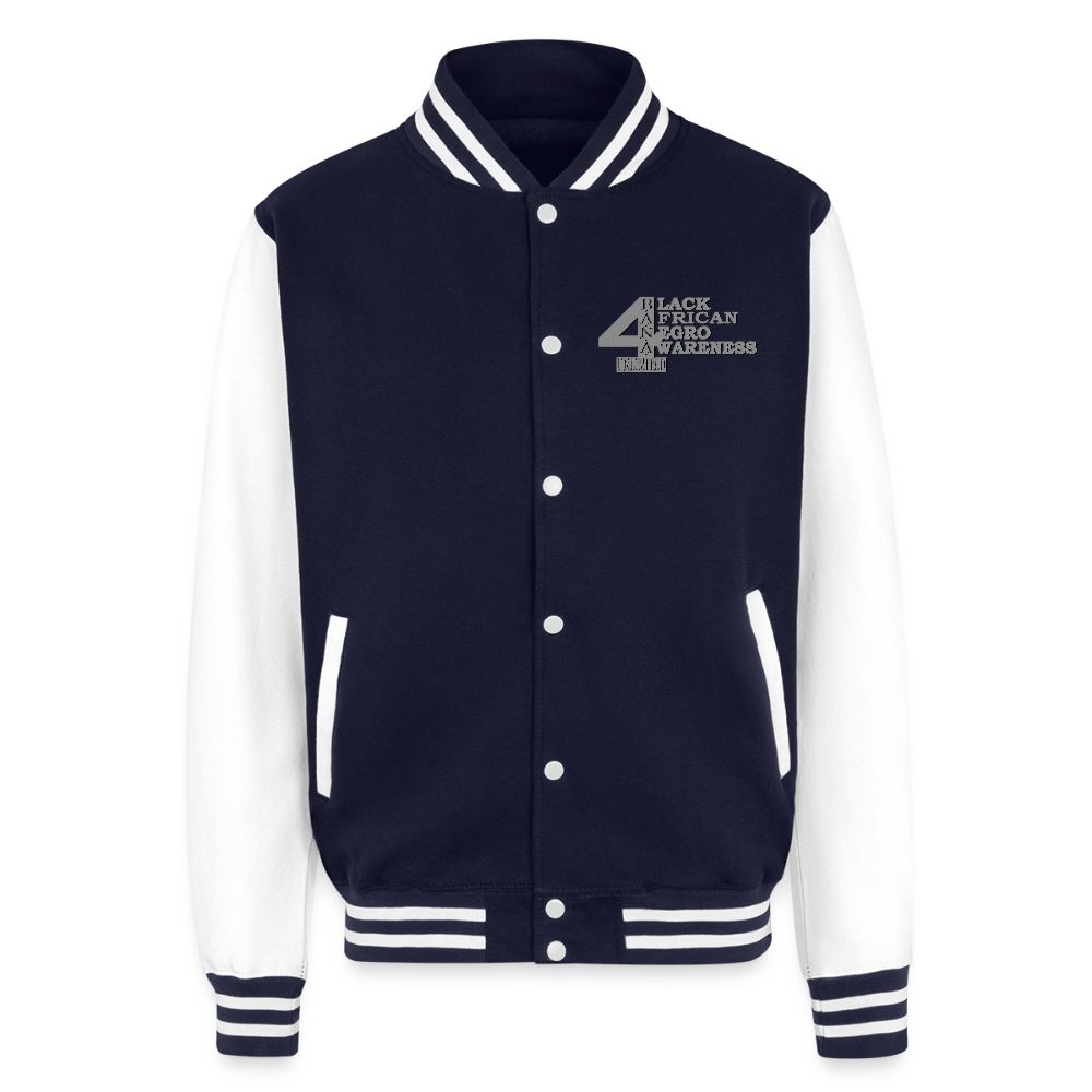 4 Banau G3 Heavyweight Letterman Jacket - navy/white