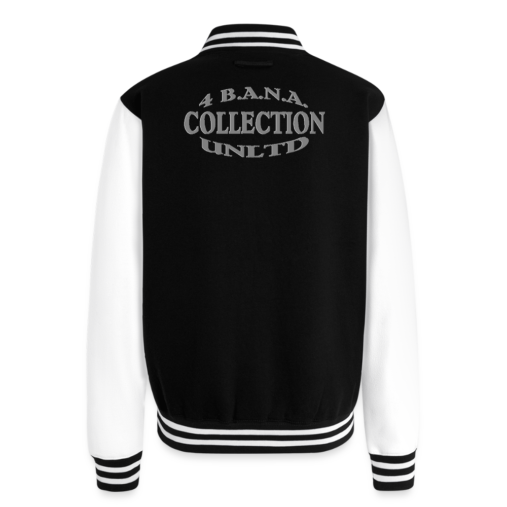 4 Banau G3 Heavyweight Letterman Jacket - black/white