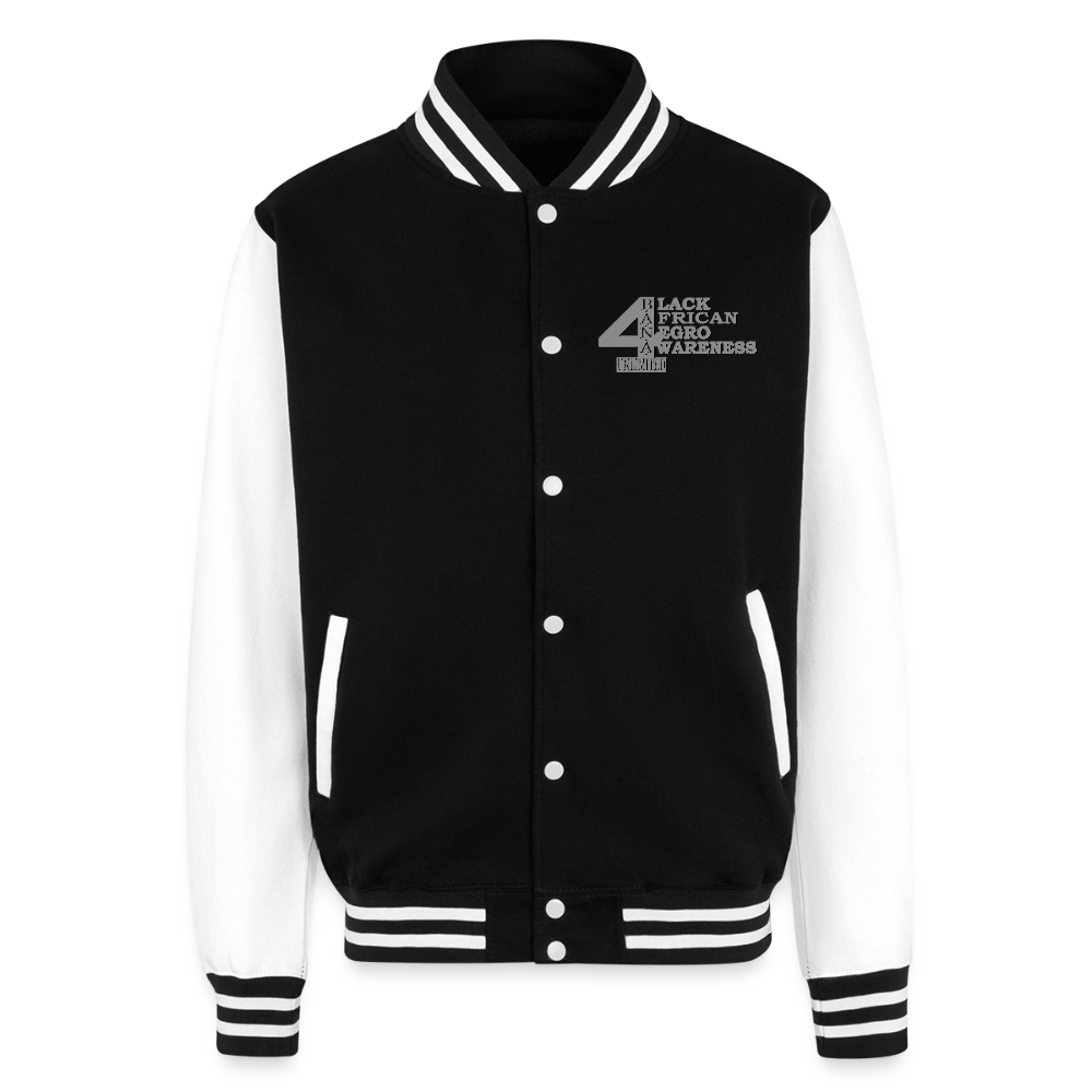 4 Banau G3 Heavyweight Letterman Jacket - black/white