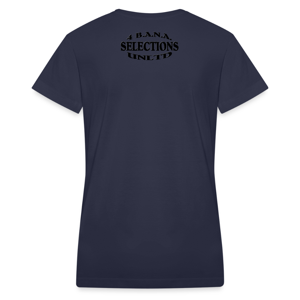 Willis Mocha Women's V-Neck T-Shirt - navy