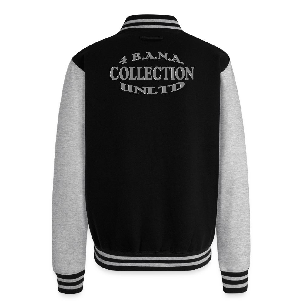 4 Banau G3 Heavyweight Letterman Jacket - black/heather grey