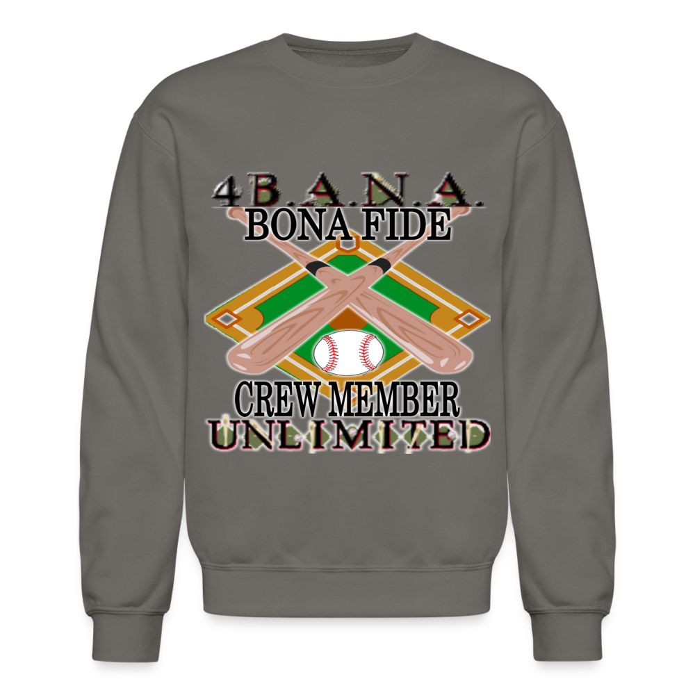 Baseball Member Crewneck Sweatshirt - asphalt gray