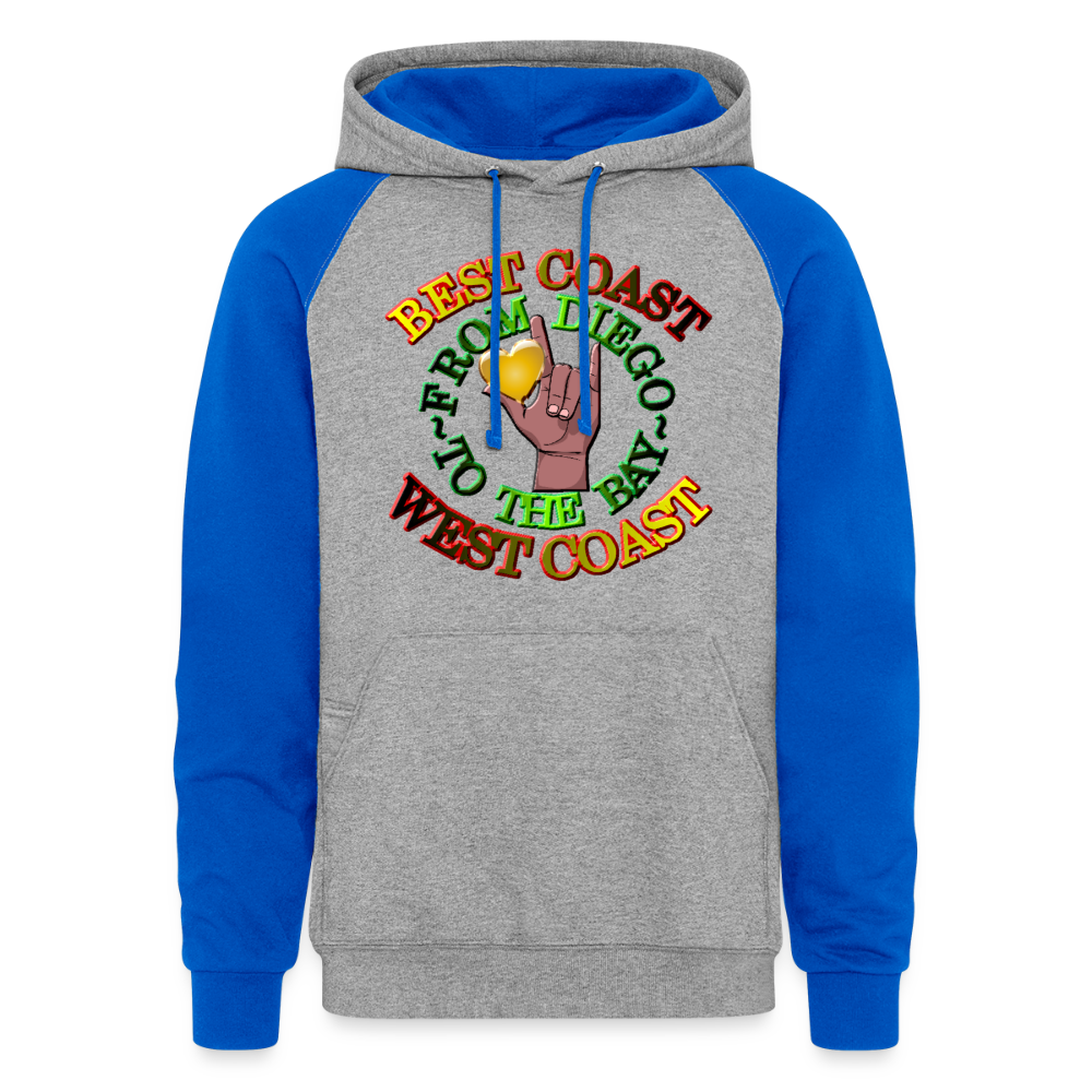 Best West Coco Luv Unisex Hoodie - heather grey/royal