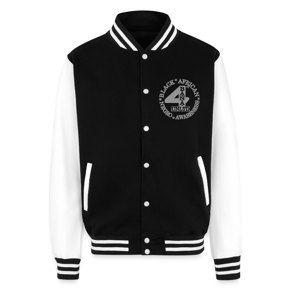 4 Banau G3 Heavyweight Letterman Jacket - black/white