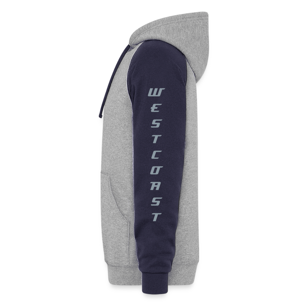 Best West Latte Luv Unisex Hoodie - heather gray/navy
