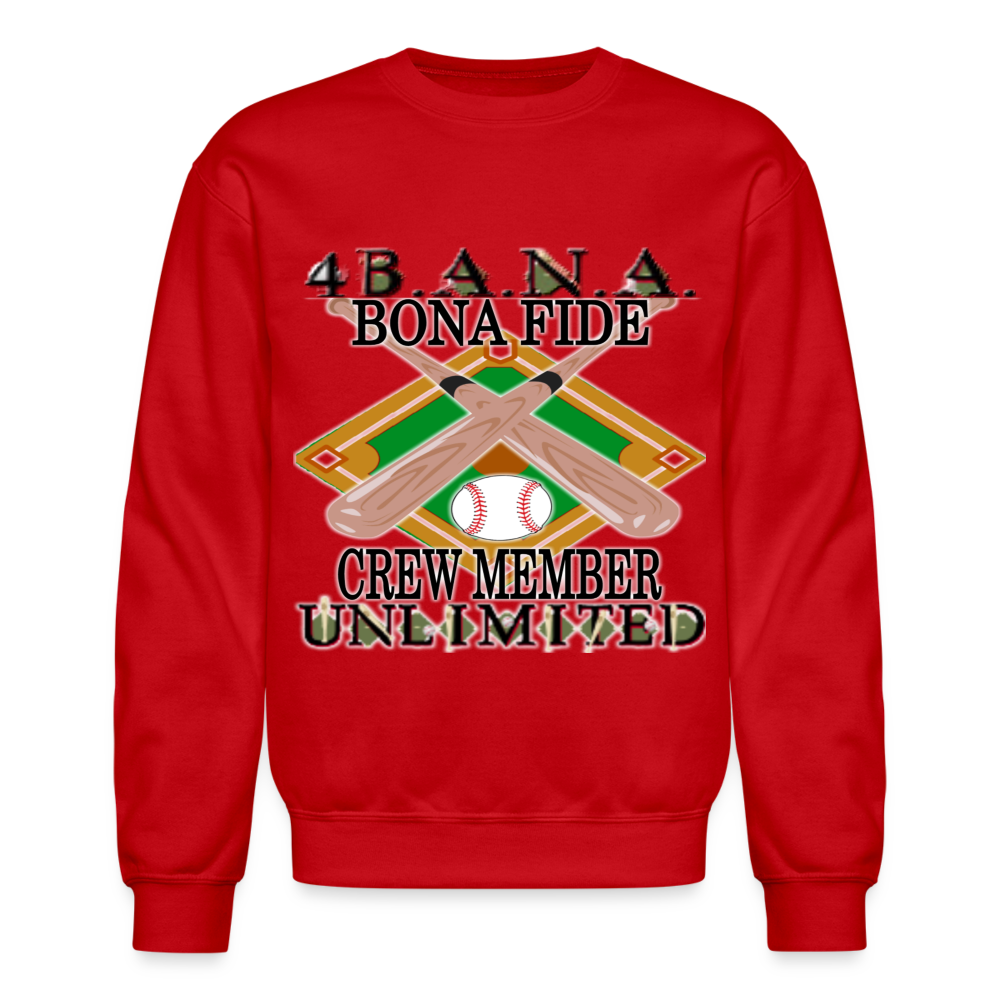 Baseball Member Crewneck Sweatshirt - red