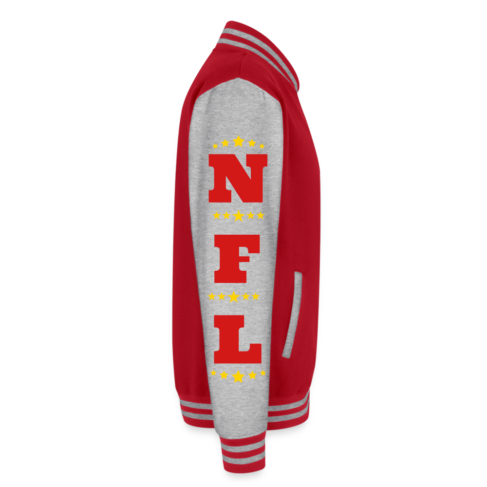 Chiefs' Red Dog Nation Y1 Heavyweight Letterman Jacket - red/heather grey