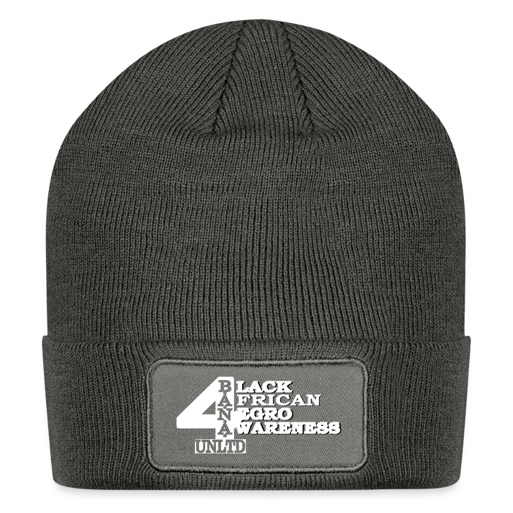 4 Banau W1 Patch Beanie - charcoal grey