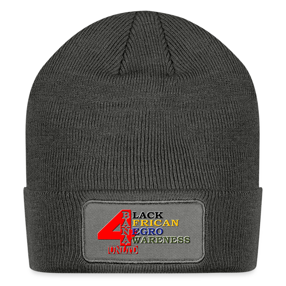4 Banau R1 Patch Beanie - charcoal grey