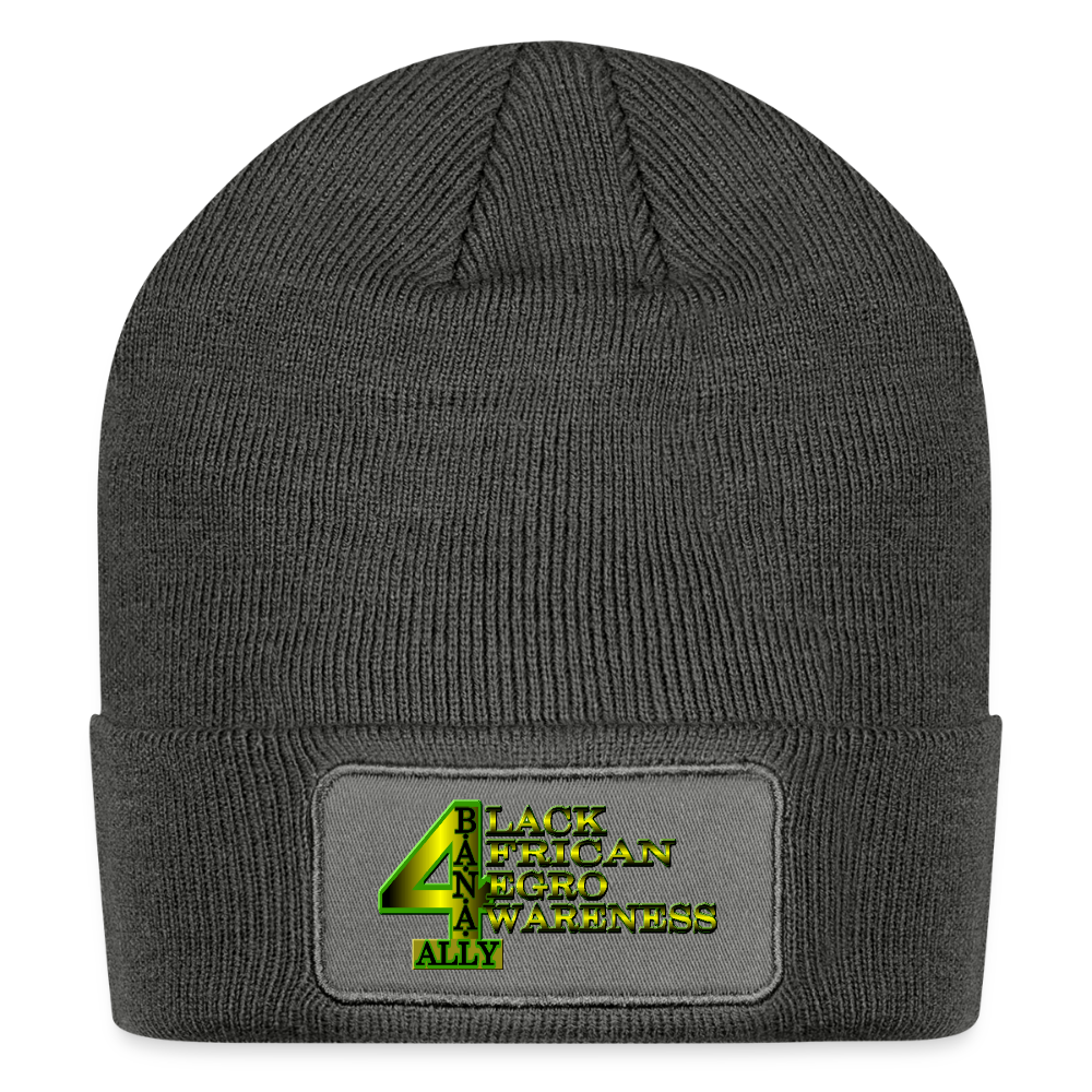 4 Banau S1 Patch Beanie - charcoal grey