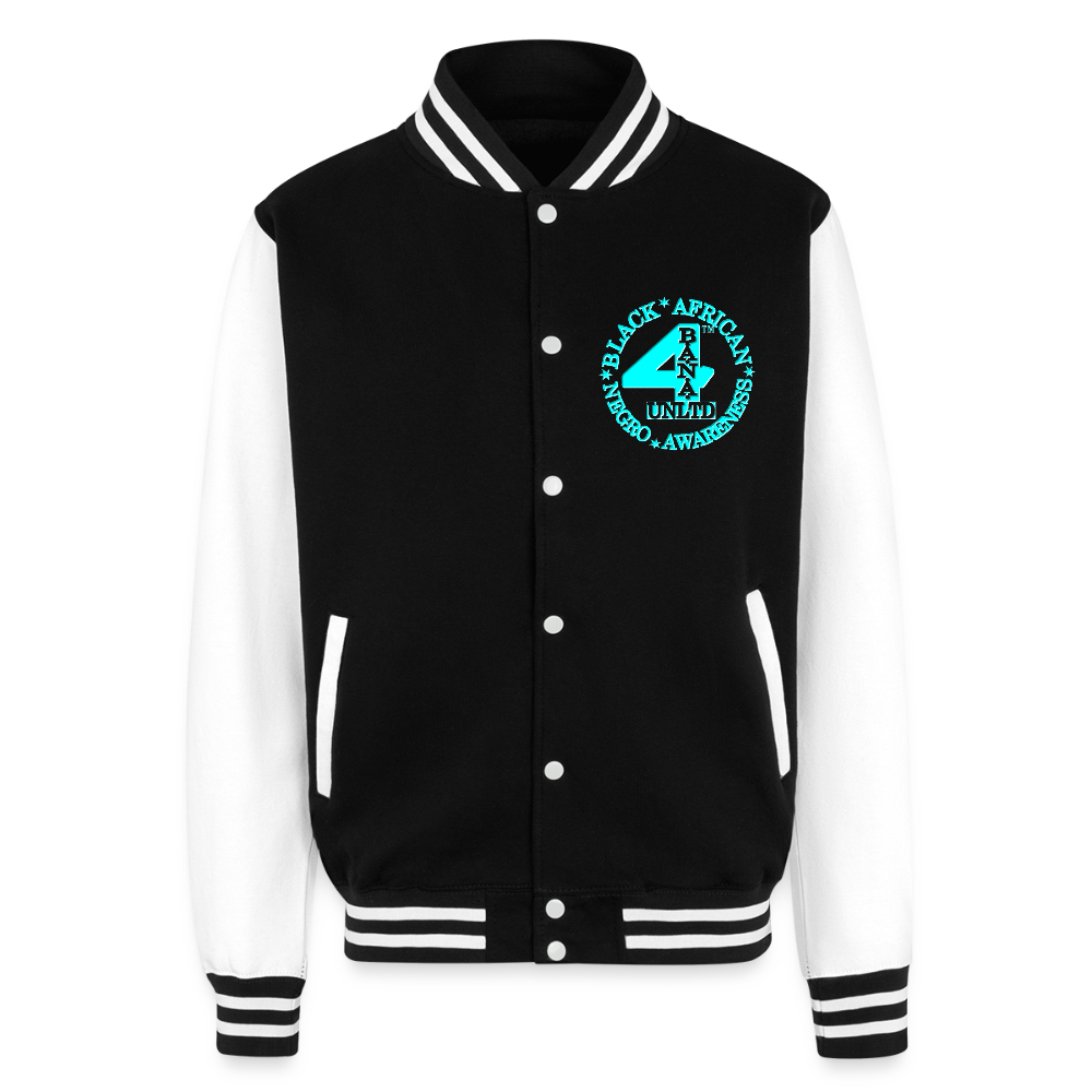 4 Banau C4 Heavyweight Letterman Jacket - black/white