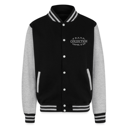 4 Banau G2 Heavyweight Letterman Jacket - black/heather grey