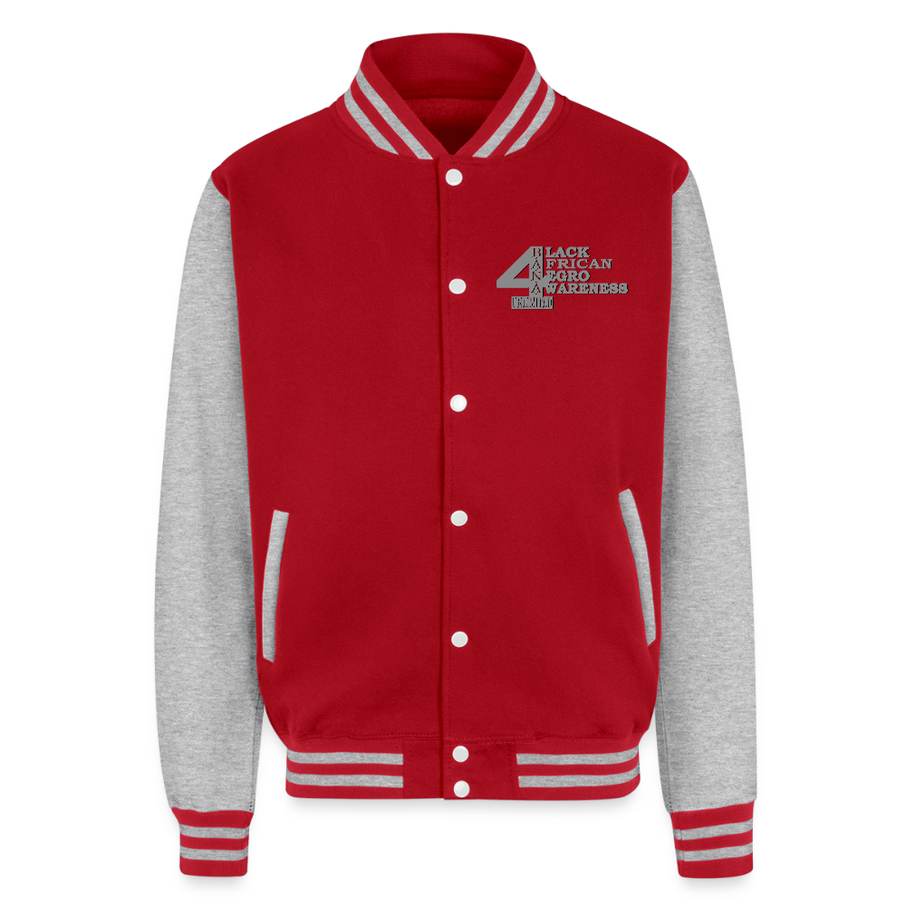 4 Banau G3 Heavyweight Letterman Jacket - red/heather grey