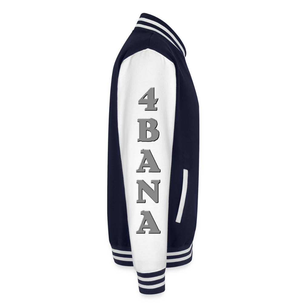 4 Banau G3 Heavyweight Letterman Jacket - navy/white