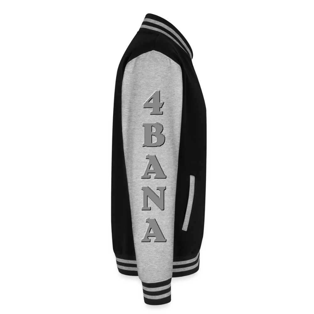 4 Banau G3 Heavyweight Letterman Jacket - black/heather grey