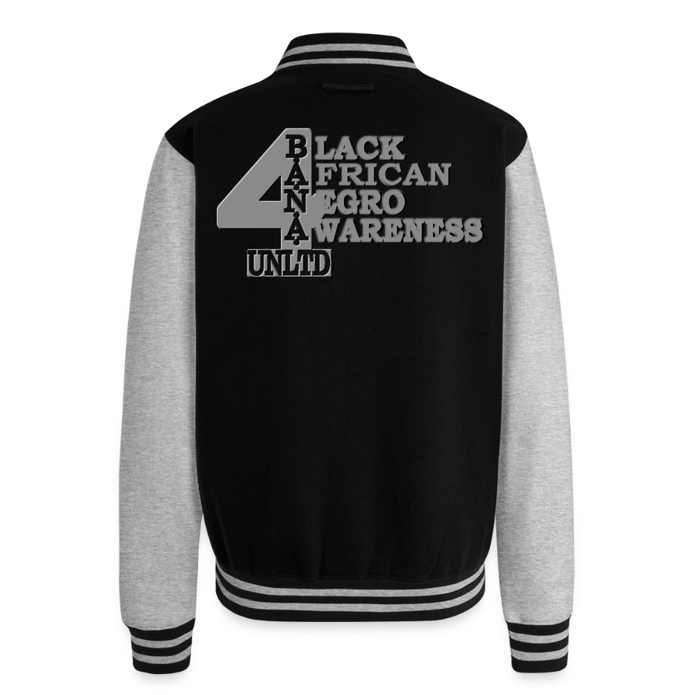 4 Banau G3 Heavyweight Letterman Jacket - black/heather grey